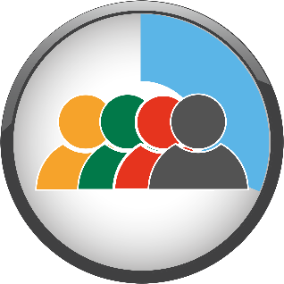 Round Corporate style Image with four people shows our Partners goals and expectations